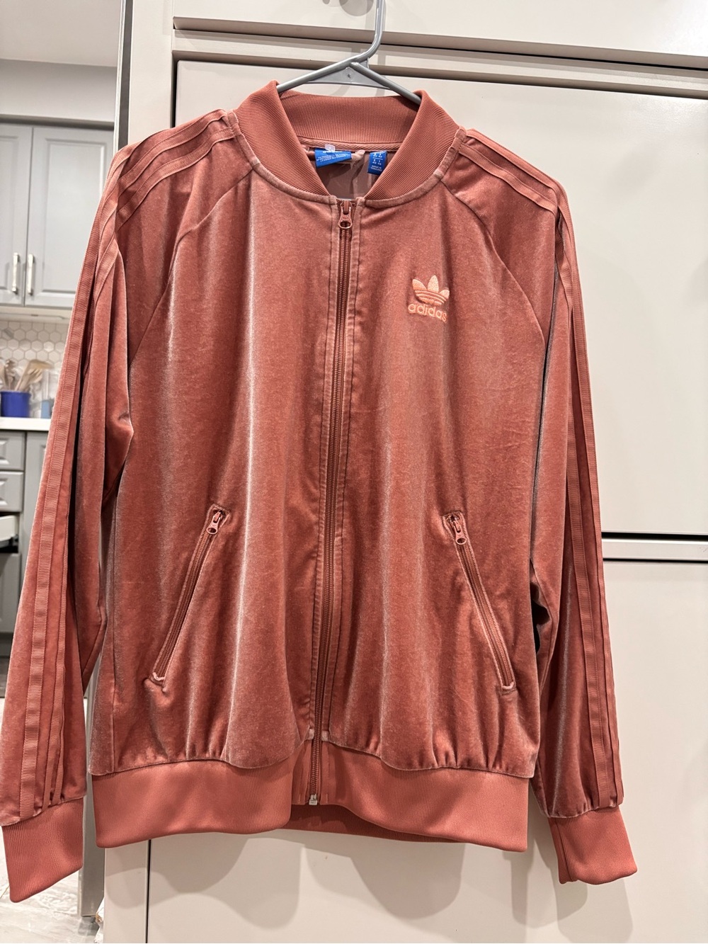 adidas Originals Pink Velour track jacket